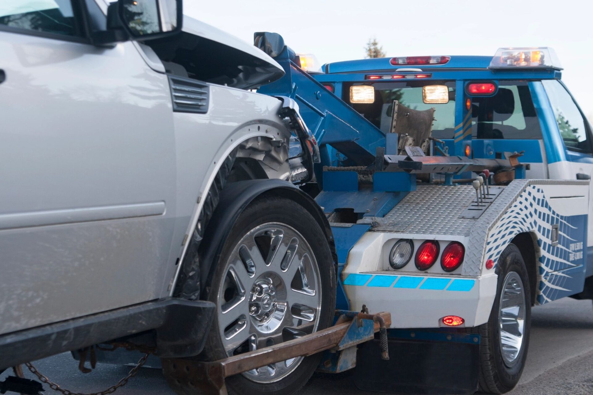 A car being towed